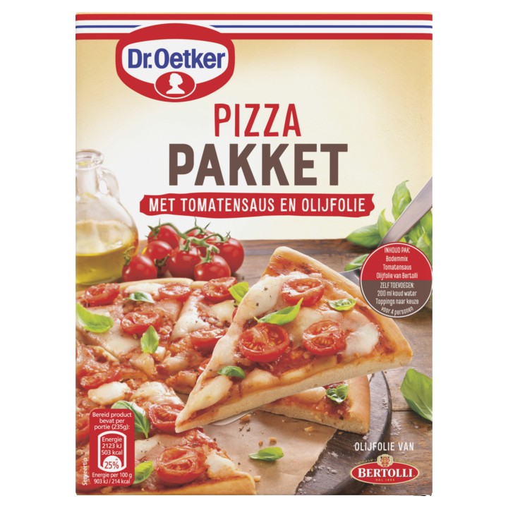 Dr. Oetker Pizza Pakket met Tomatensaus en Olijfolie 615g