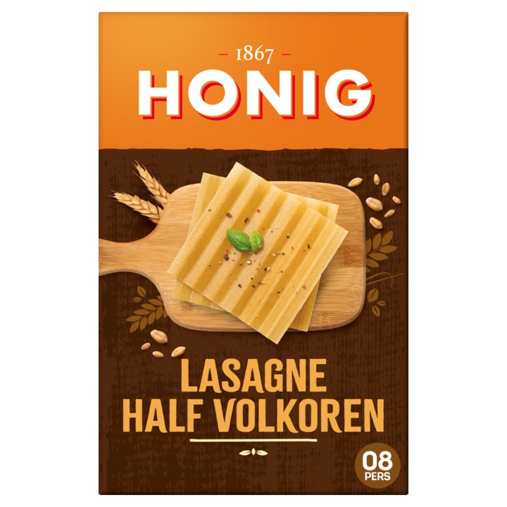 Honig&amp;nbsp;Lasagne Half Volkoren 250g