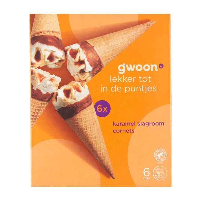 g&#039;woon Cornets karamel slagroom