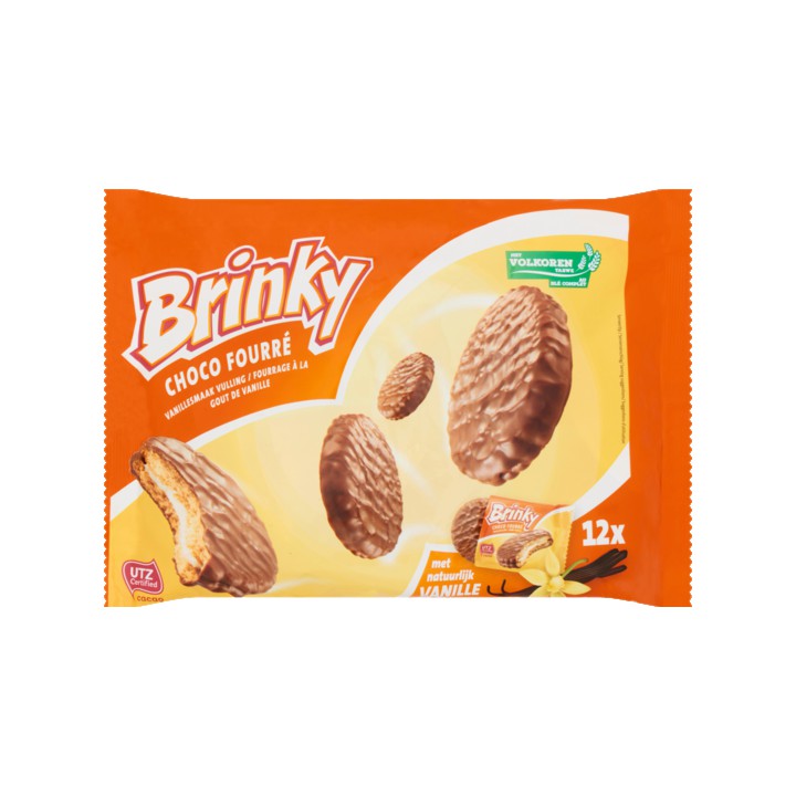 Brinky Choco Fourr&amp;eacute; Vanillesmaak Vulling 12 x 25g