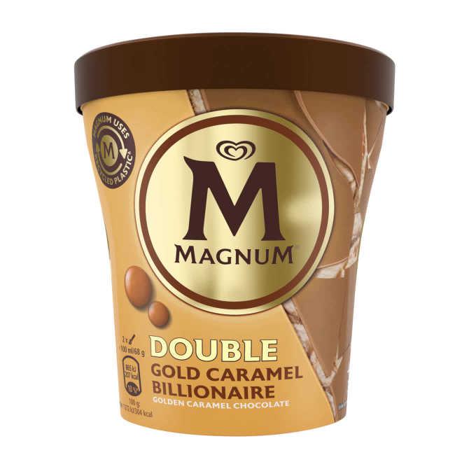 Magnum Pint ijs double gold caramel billionaire