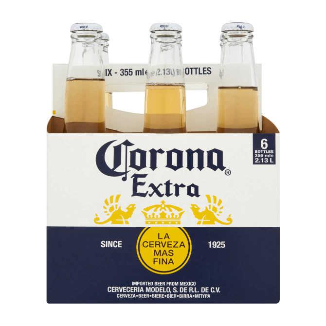 Corona Extra Mexicaans Pils Bier Flessen 6 x 355 ml