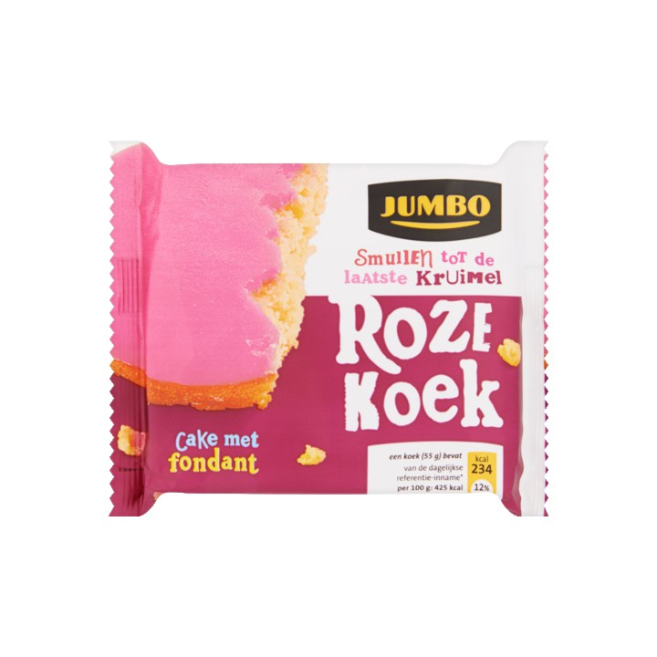 Jumbo Roze Koeken 4 Stuks