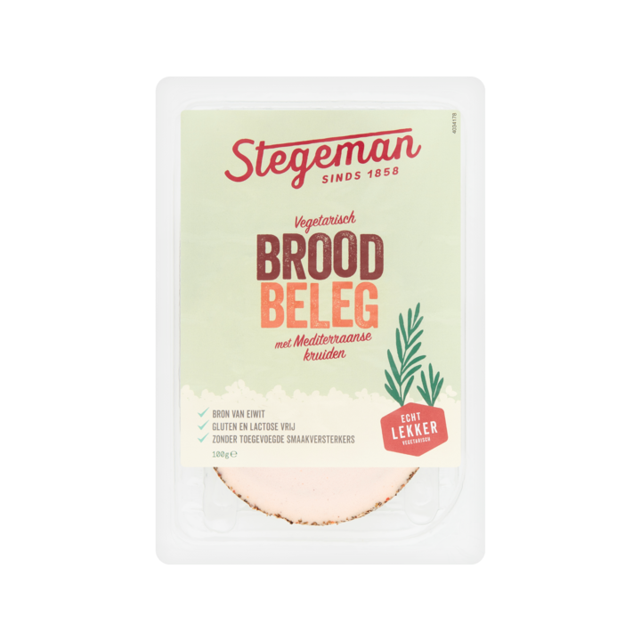 Stegeman Vegetarisch Broodbeleg met Mediterraanse Kruiden 100g