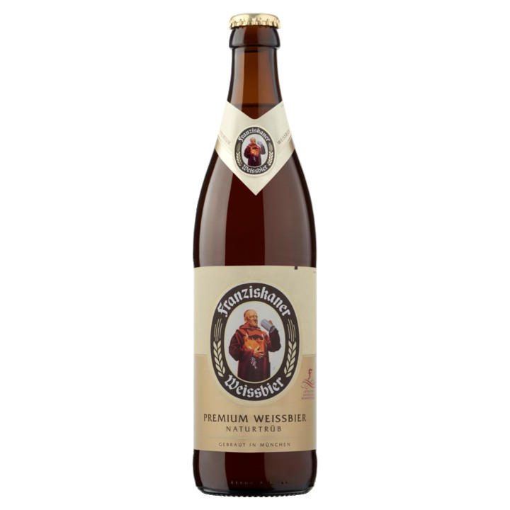 Franziskaner Weissbier Naturtr&amp;uuml;b Premium Hefe - Weissbier Fles 0, 5L